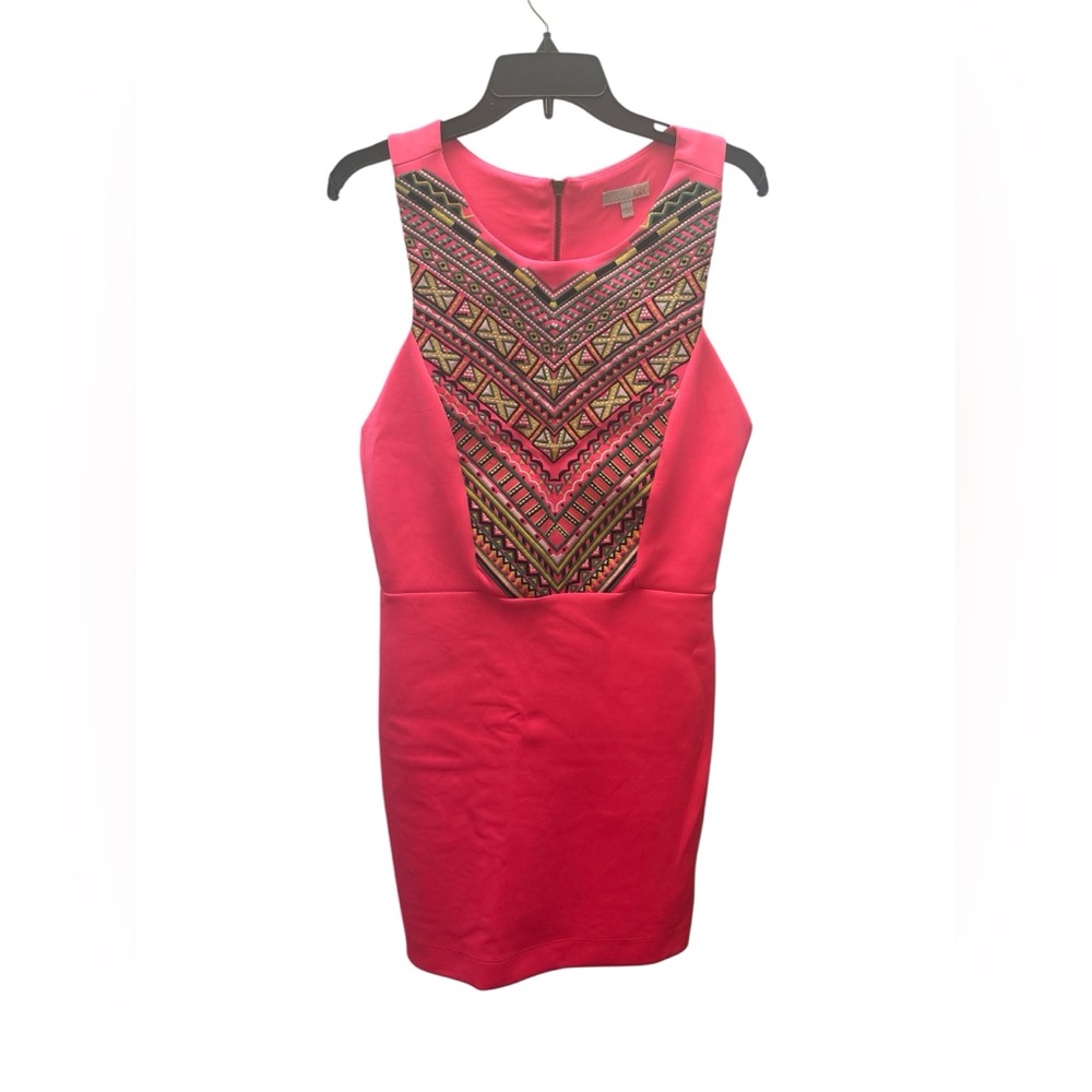 Gianni Bini Pink Geometric Mini Dress
